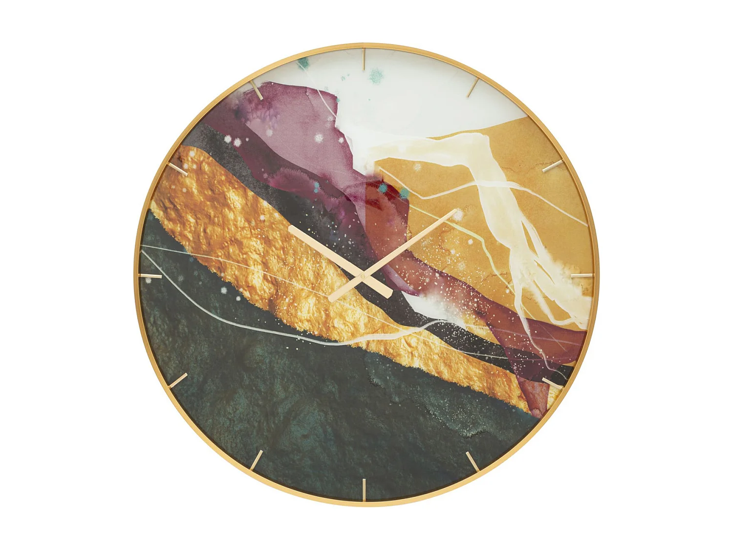 Horloge Murale en Verre "Mity" 80cm Multicolore