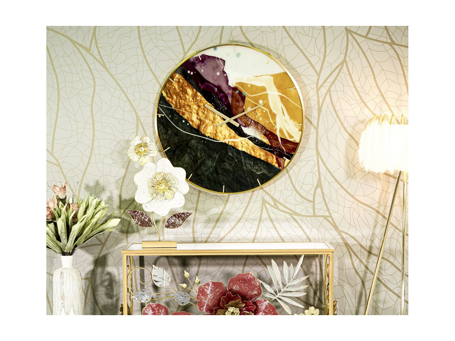 Horloge Murale en Verre "Mity" 80cm Multicolore