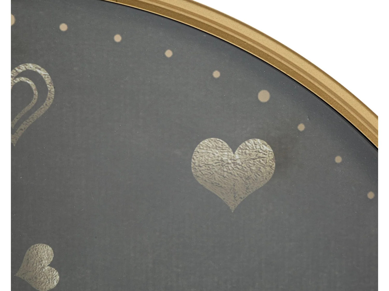 Horloge Murale en Verre "Cœurs" 60cm Multicolore