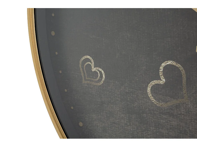 Horloge Murale en Verre "Cœurs" 60cm Multicolore