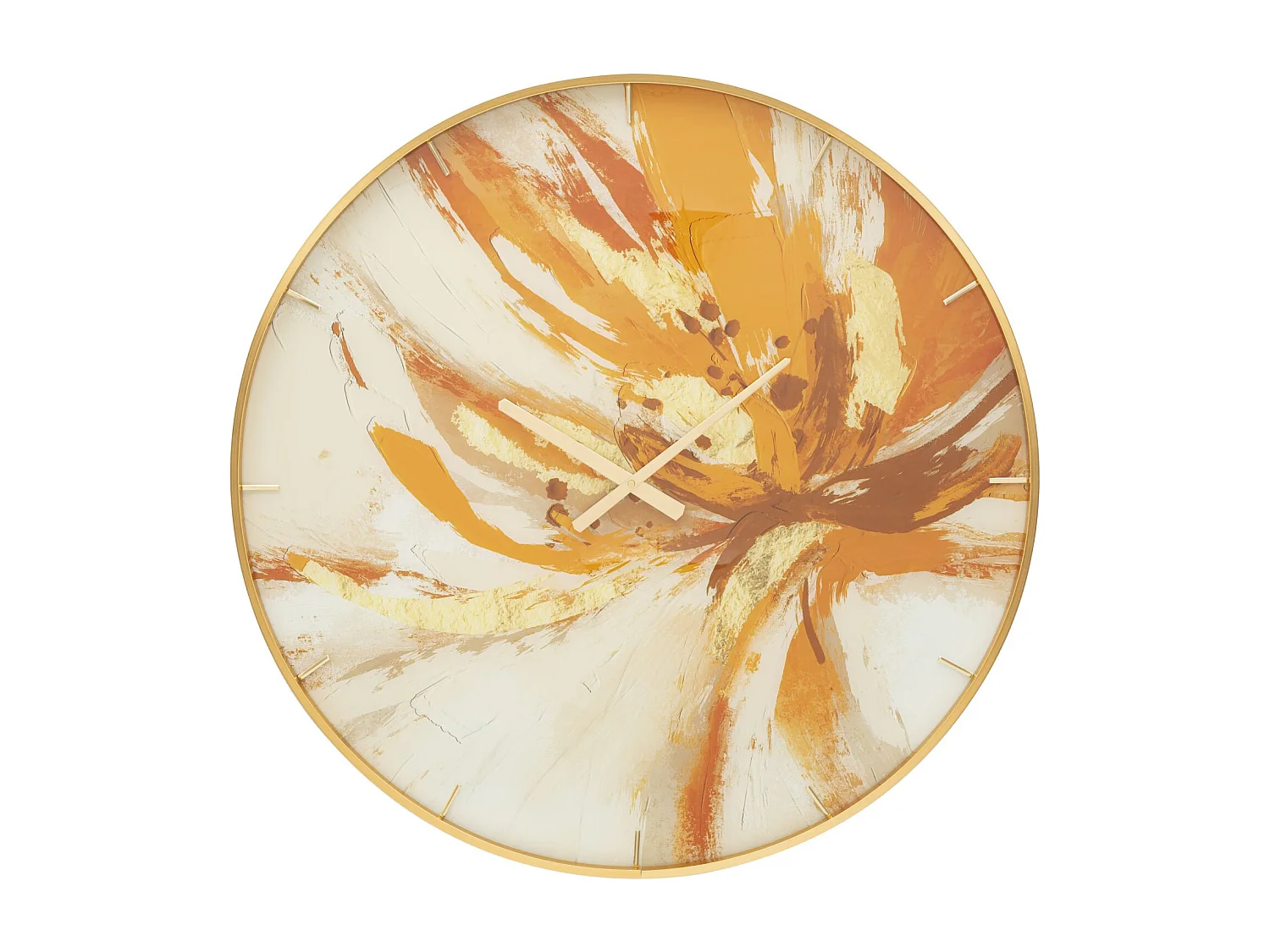 Orologio rotondo da parete in fibre di legno multicolore Ø cm 80x5