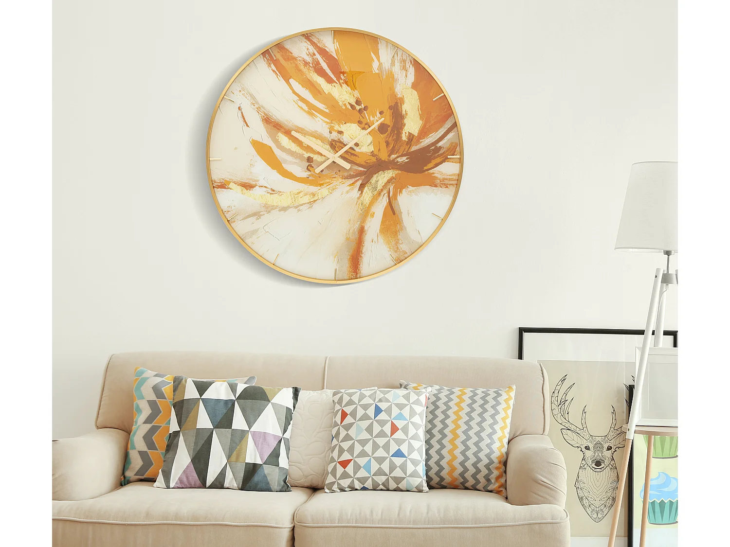 Horloge Murale en Verre "Toply" 80cm Multicolore