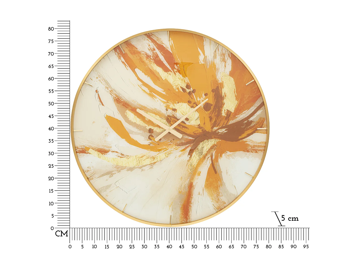 Horloge Murale en Verre "Toply" 80cm Multicolore