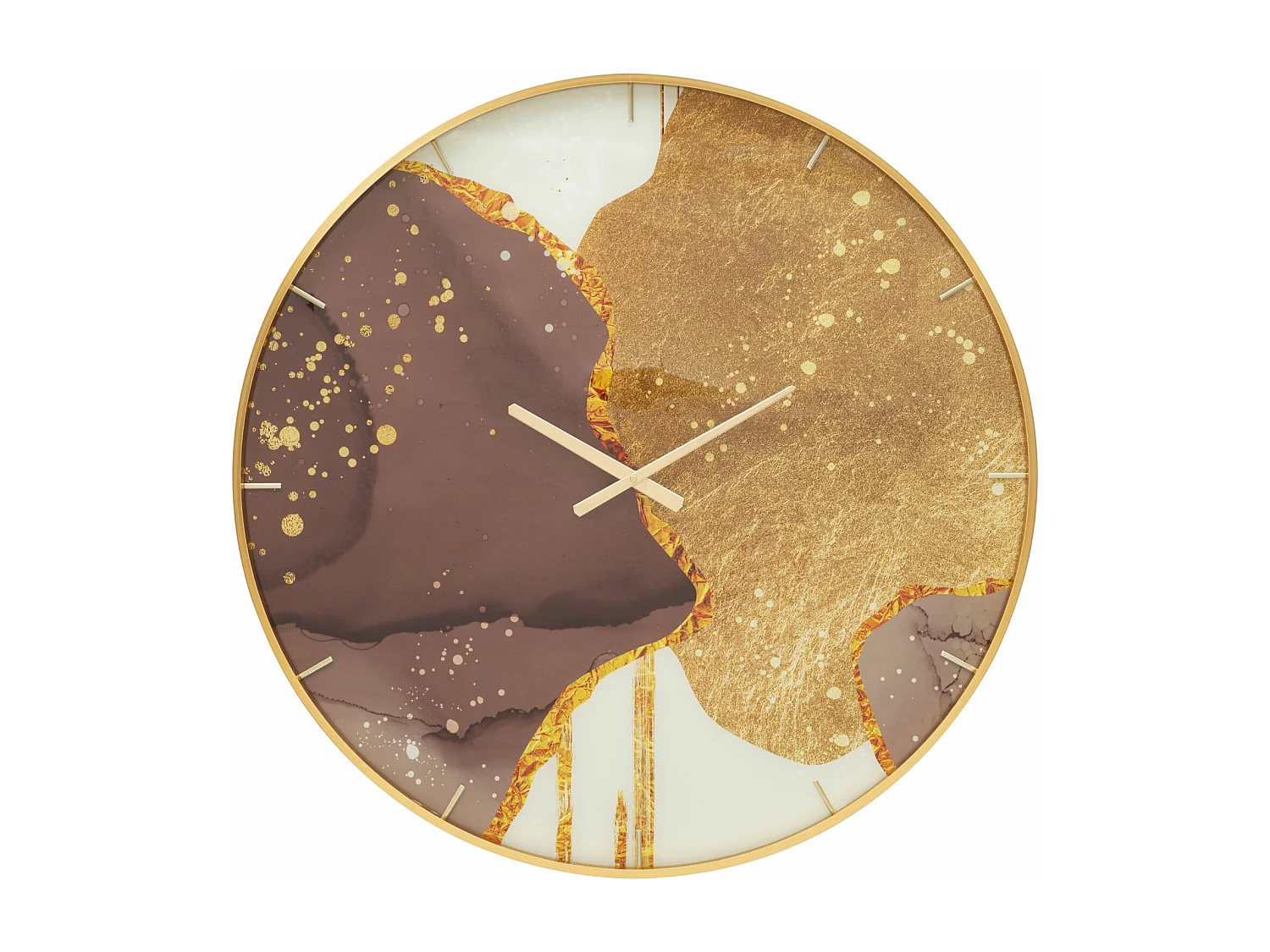 Orologio rotondo da parete in fibre di legno multicolore Ø cm 80x5