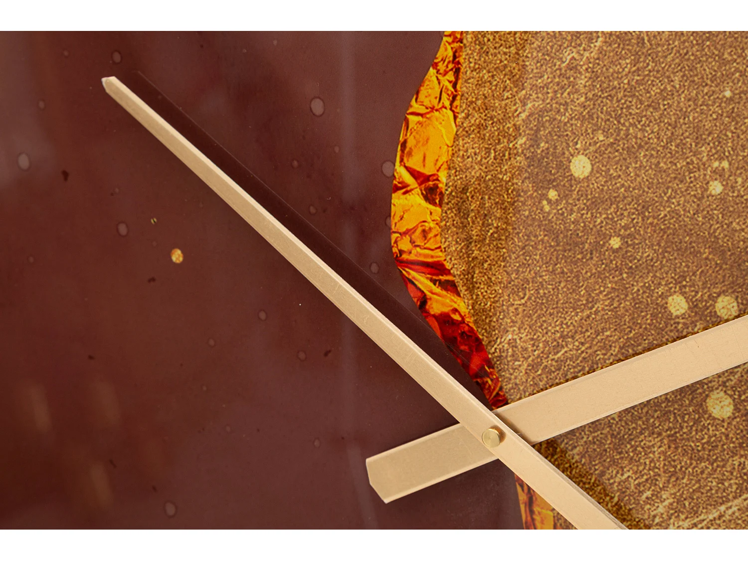 Orologio rotondo da parete in fibre di legno multicolore Ø cm 80x5