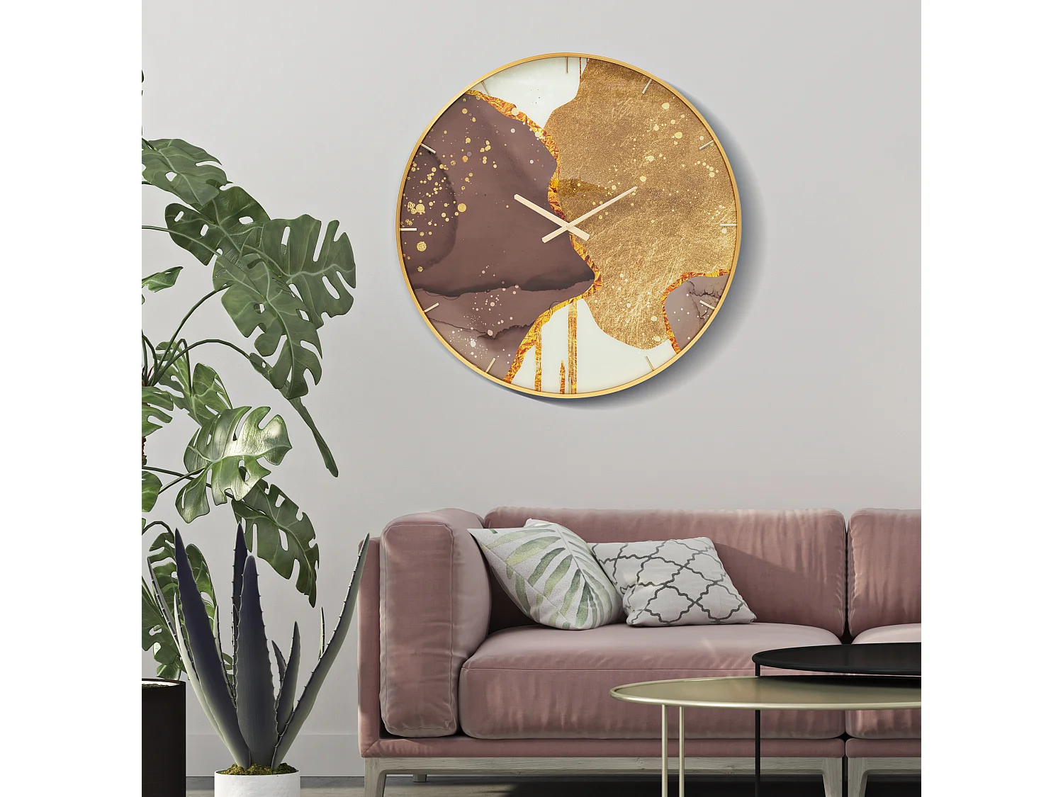Horloge Murale en Verre "Glody" 80cm Multicolore