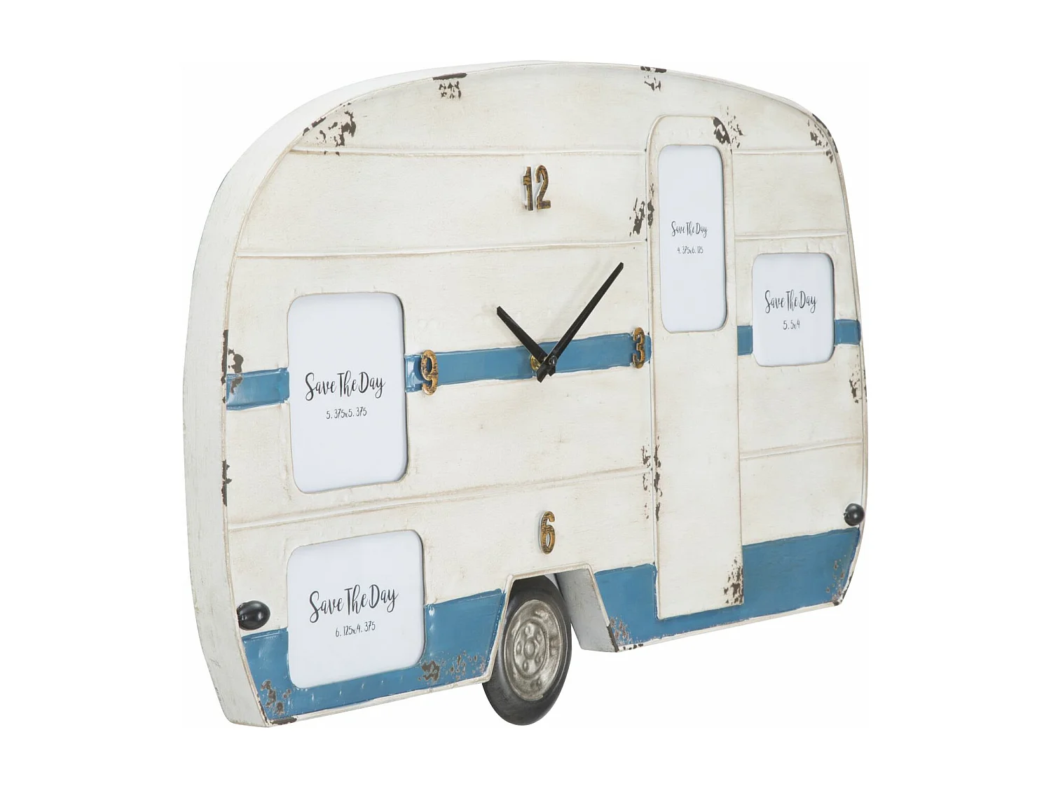 Horloge Murale en Métal "Roulotte" 79cm Naturel