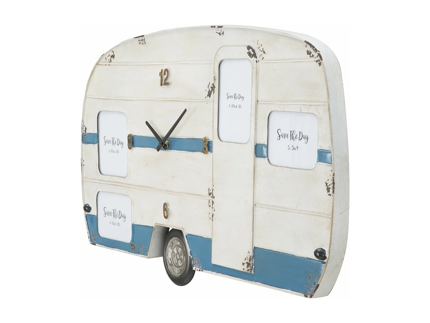 Horloge Murale en Métal "Roulotte" 79cm Naturel