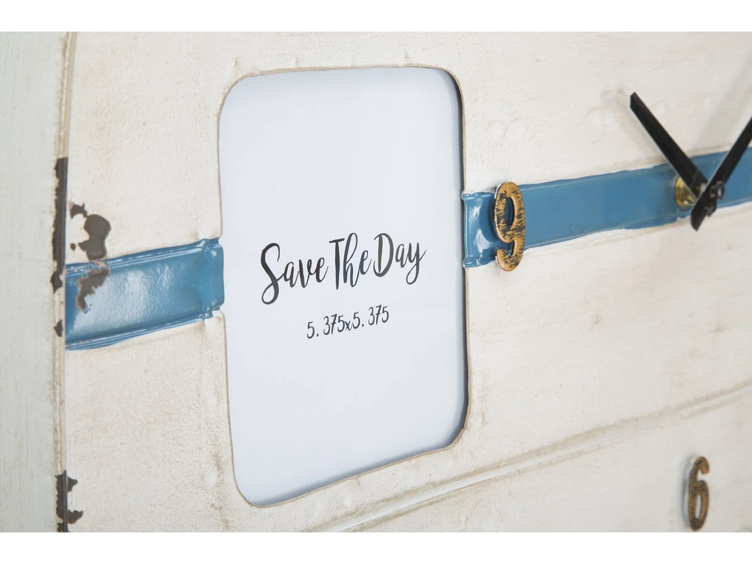 Horloge Murale en Métal "Roulotte" 79cm Naturel