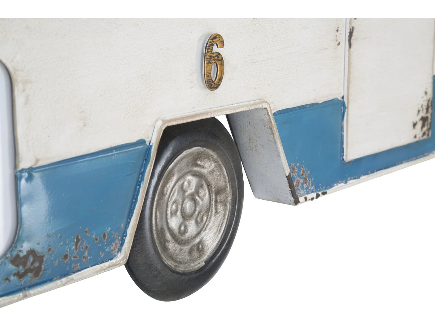 Horloge Murale en Métal "Roulotte" 79cm Naturel