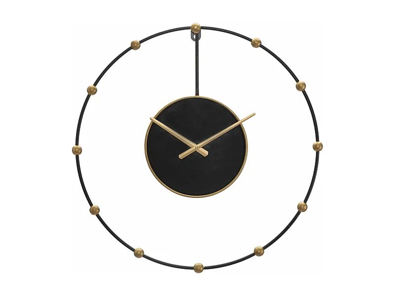 Horloge Murale en Métal "Pearl" 61cm Noir