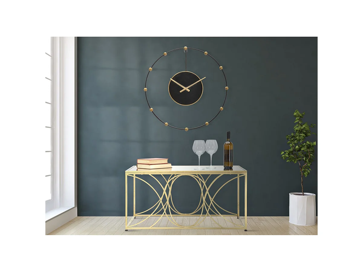 Horloge Murale en Métal "Pearl" 61cm Noir