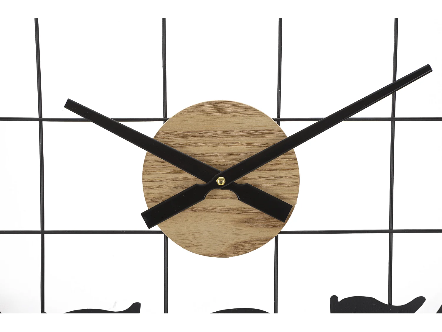 Orologio rotondo da parete in metallo e legno marrone Ø cm 60x2,5