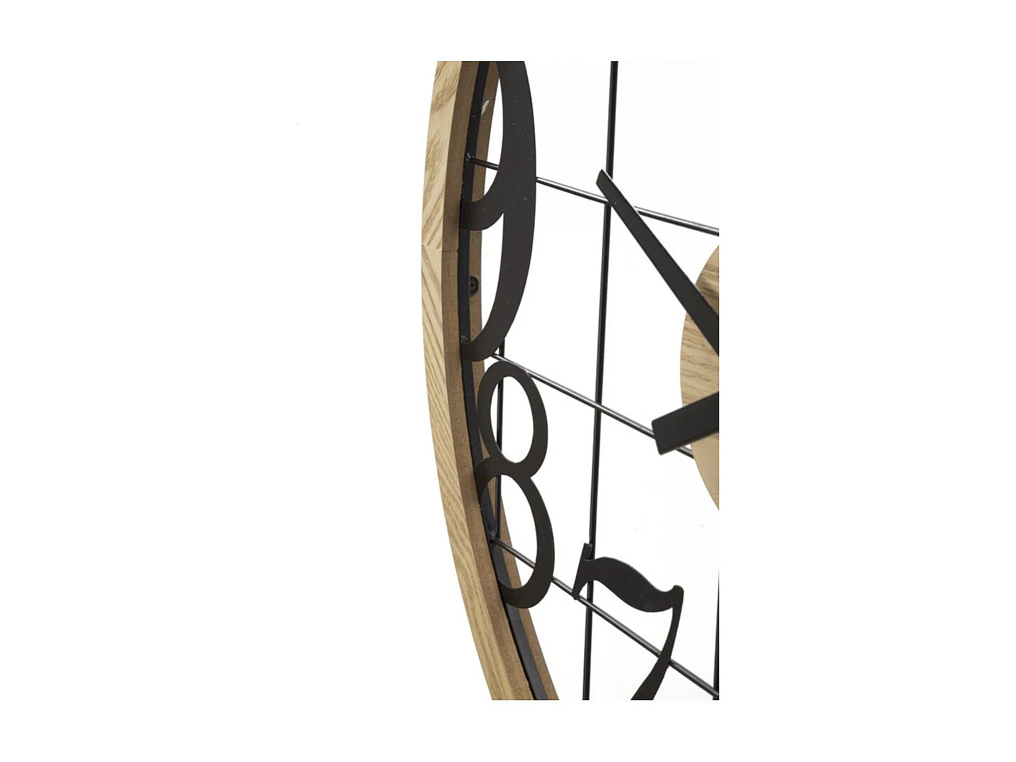 Horloge Murale en Métal "Numbers" 60cm Noir