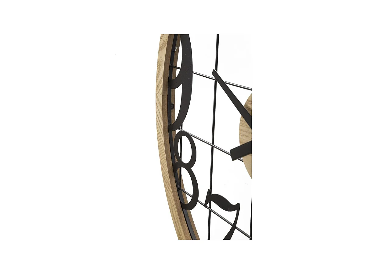 Horloge Murale en Métal "Numbers" 60cm Noir