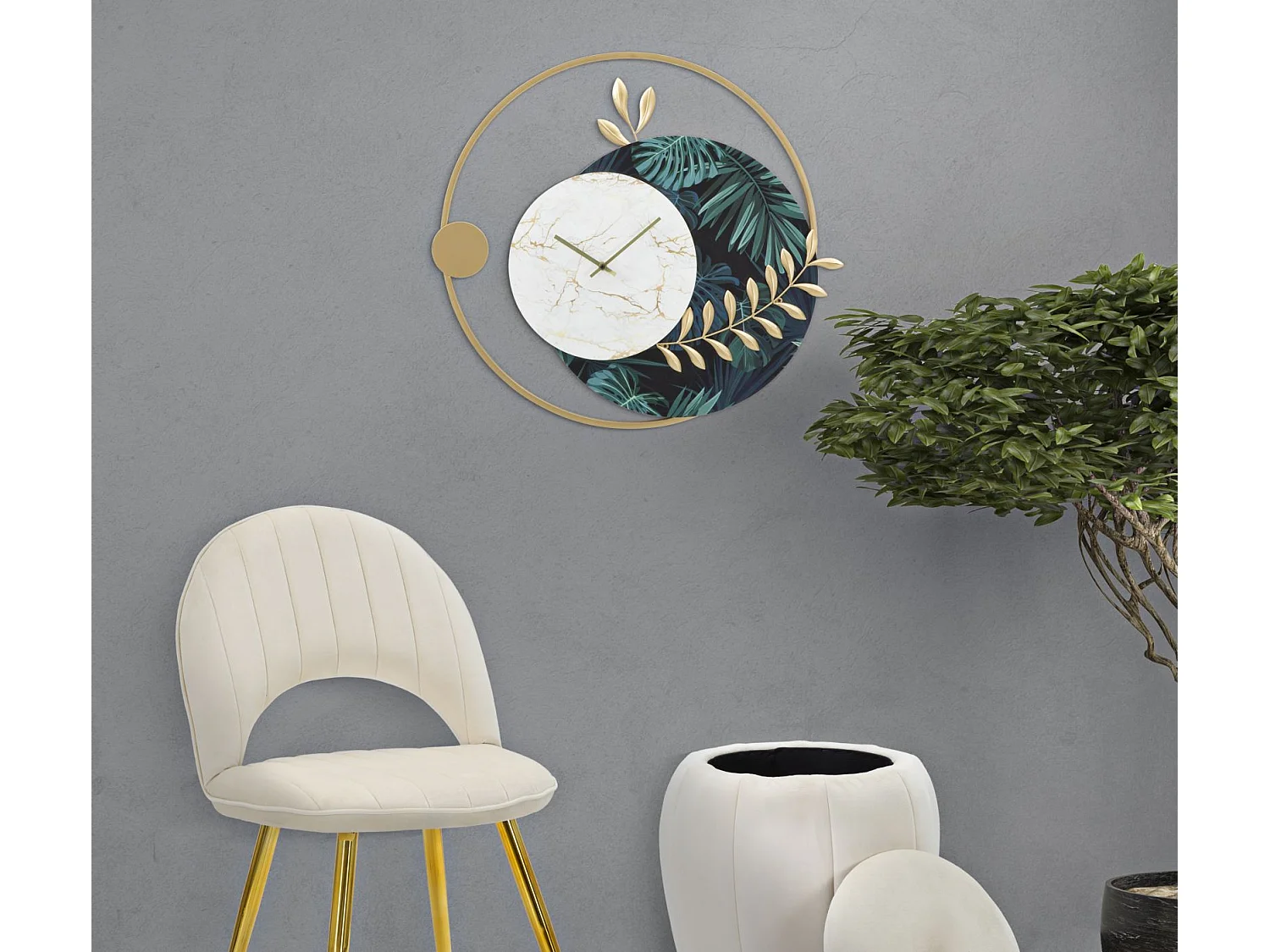 Horloge murale en métal multicolore cm 65x4,5x60