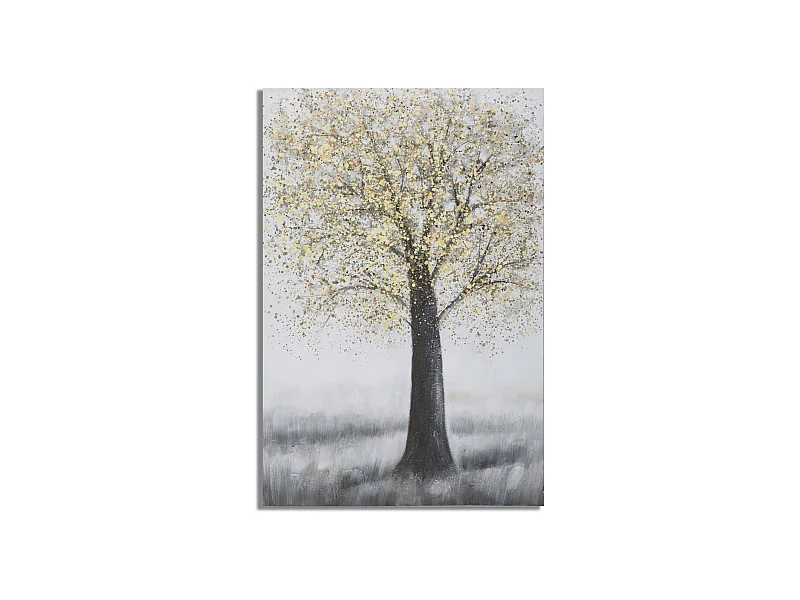 Toile Peinture Déco "Tree Simple" 80x120cm Multicolore