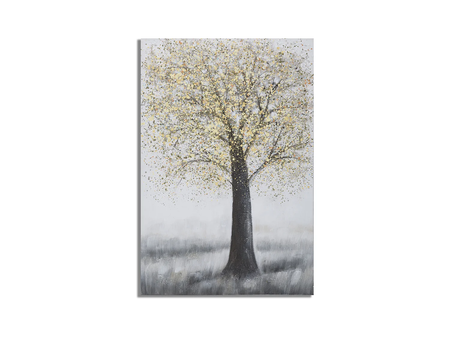 Peinture sur toile d'arbre multicolore 80x3,8x120 cm