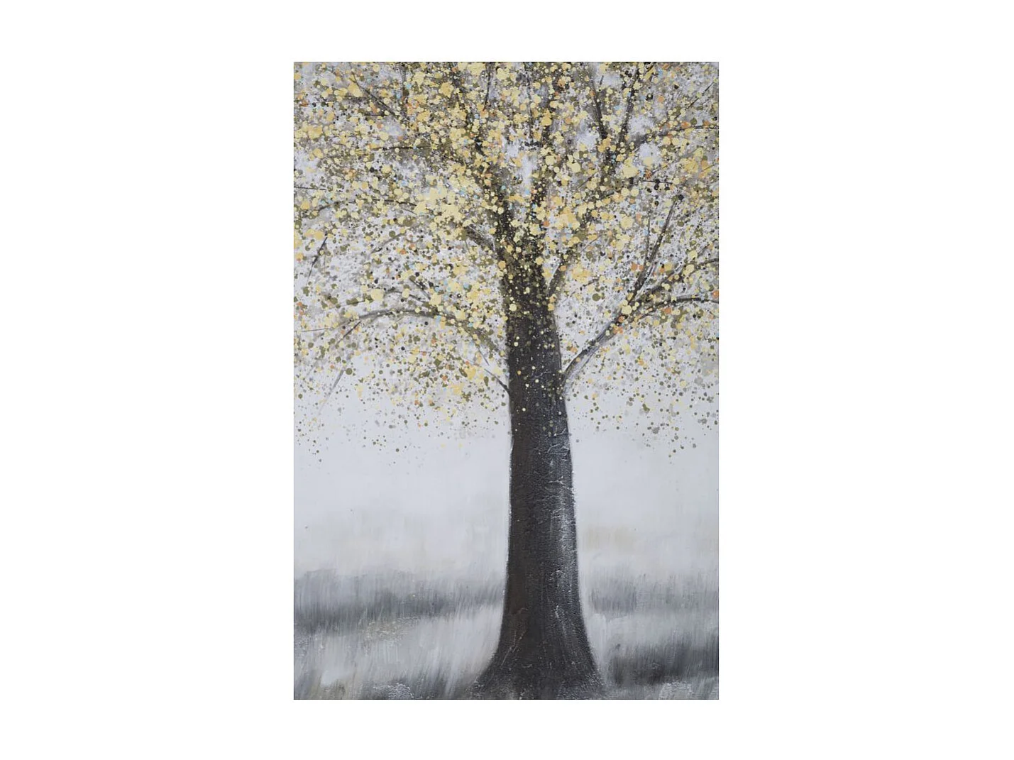 Toile Peinture Déco "Tree Simple" 80x120cm Multicolore