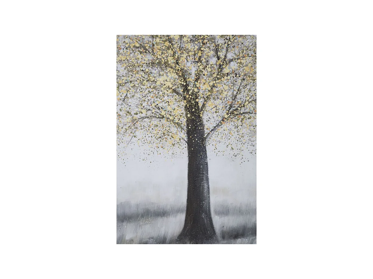Schilderij van een veelkleurige boom op canvas, 80x3,8x120 cm