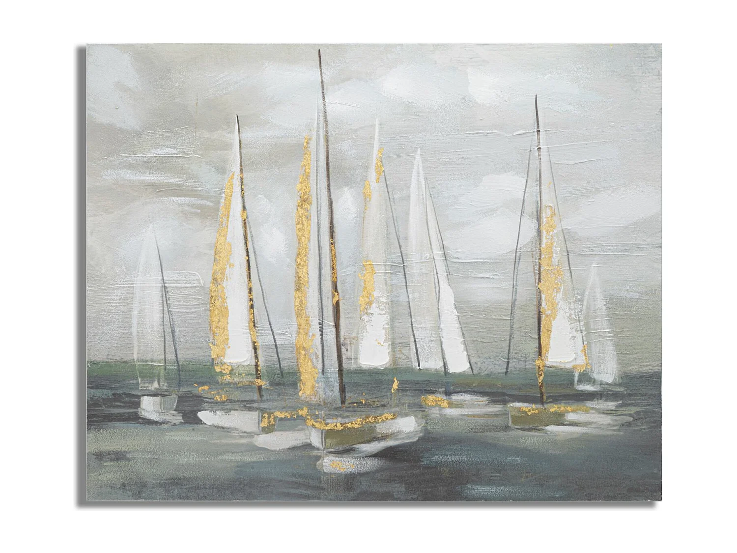 Toile Peinture Déco "Boat" 80x100cm Multicolore