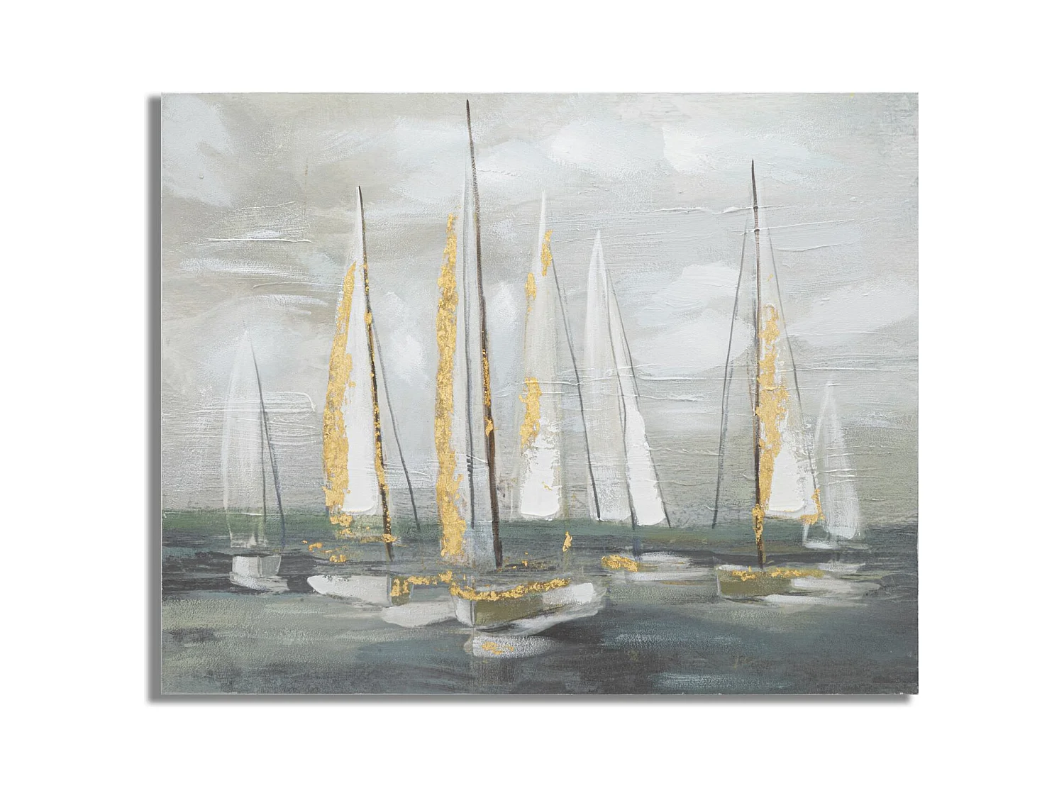 Peintures sur toile multicolore voiliers 100x2,8x80 cm