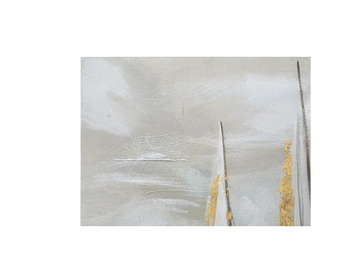 Gemälde auf Leinwand mehrfarbig Segelboote 100x2,8x80 cm