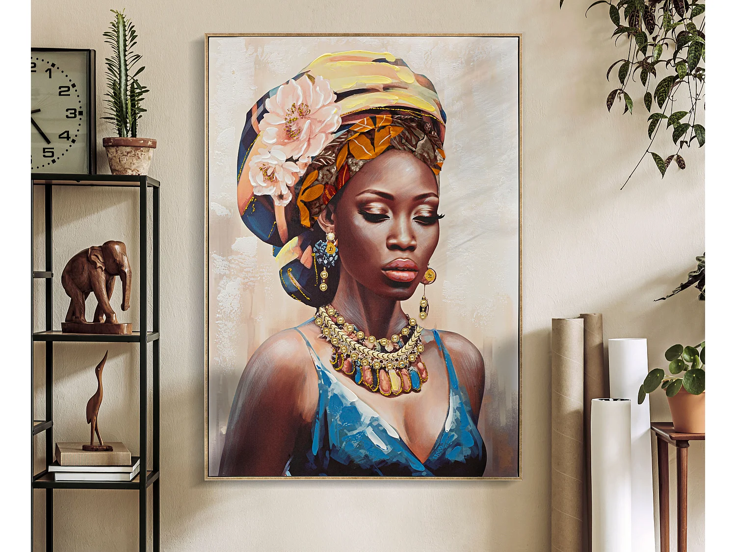 Tableau Déco "Ayda Profil" 72x102cm Multicolore