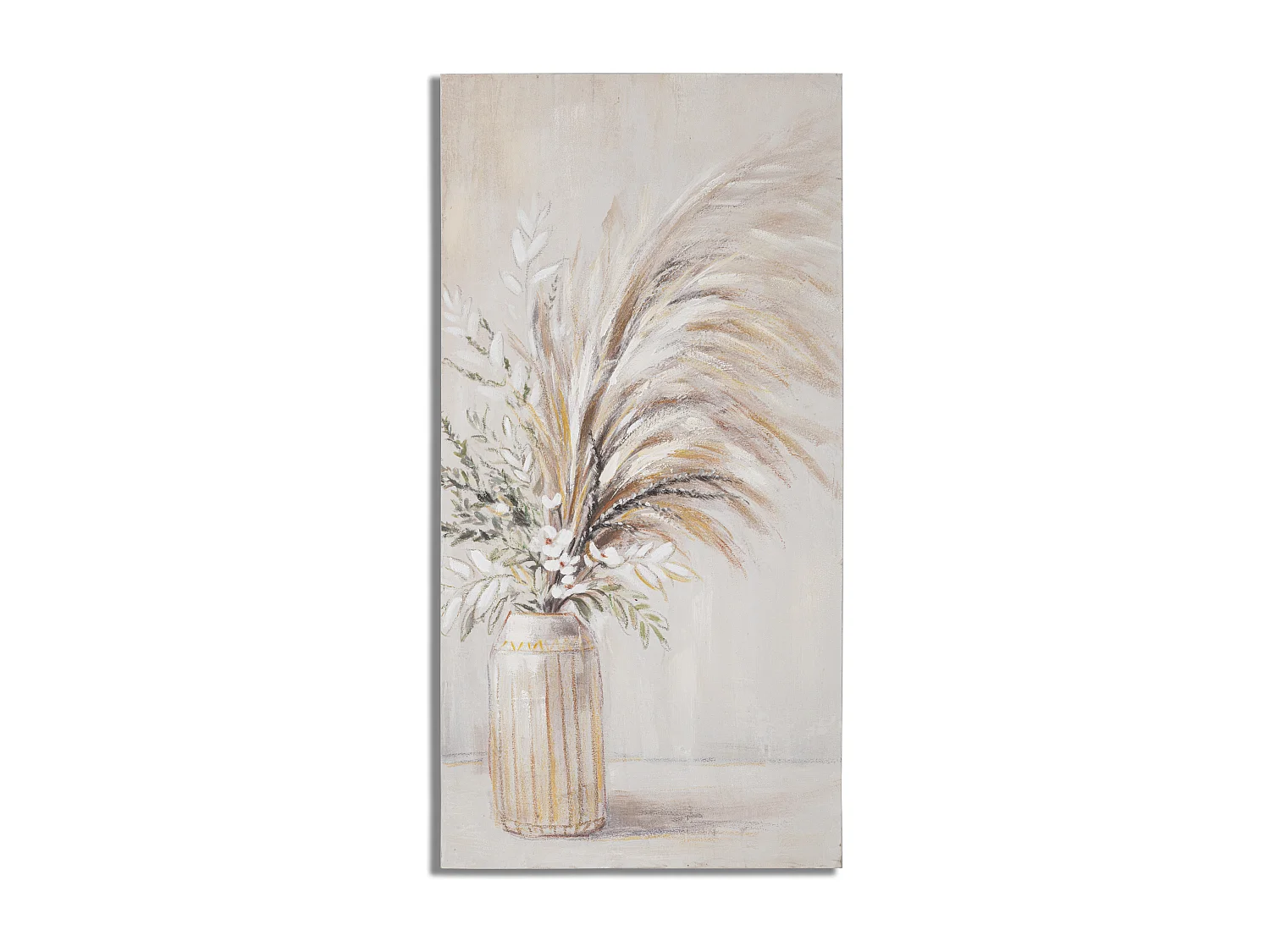 Peinture sur toile multicolore fleurs dans vase 60x2,8x120 cm