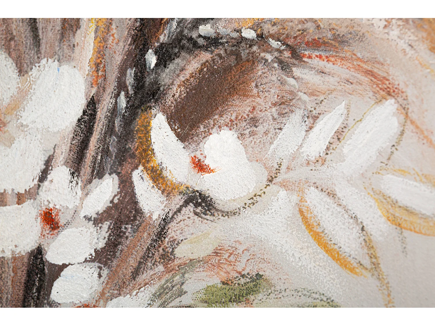 Peinture sur toile multicolore fleurs dans vase 60x2,8x120 cm