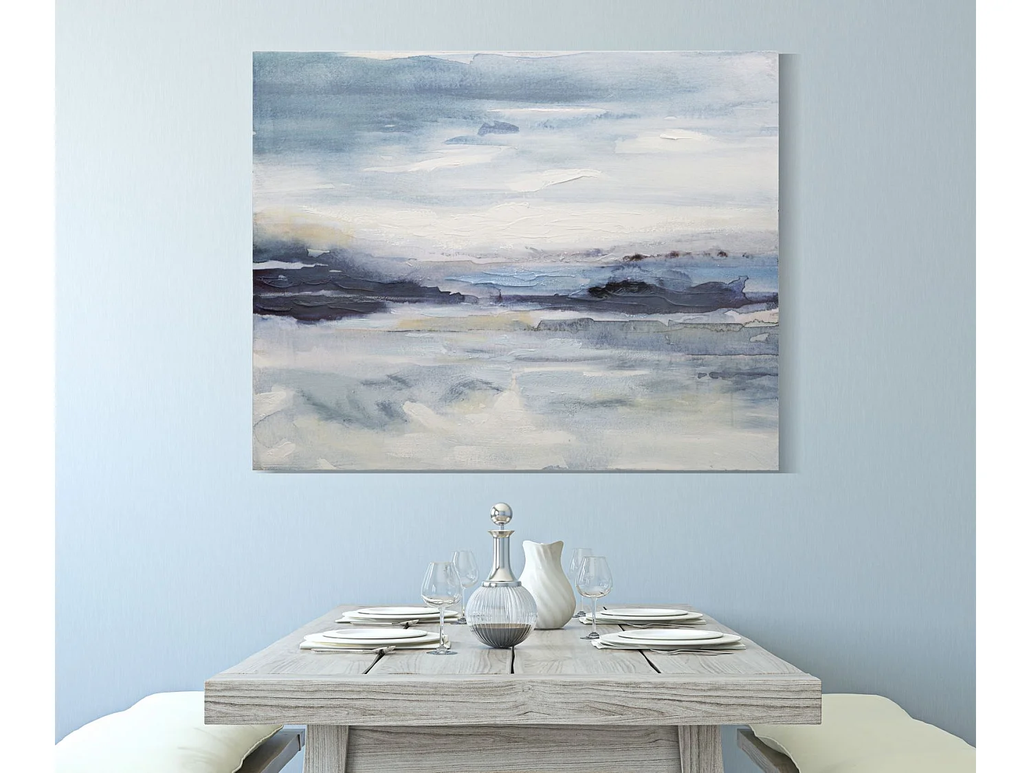 Peinture abstraite multicolore sur toile 100x2,8x80 cm