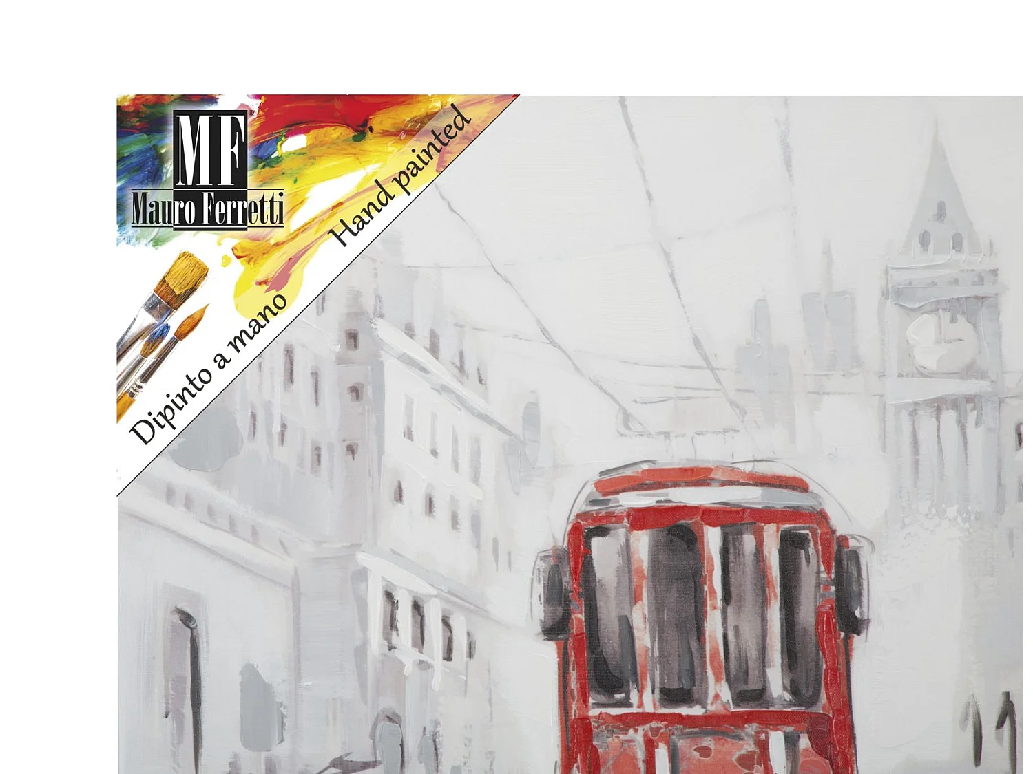 Dipinto su tela multicolore cm 80x3x80