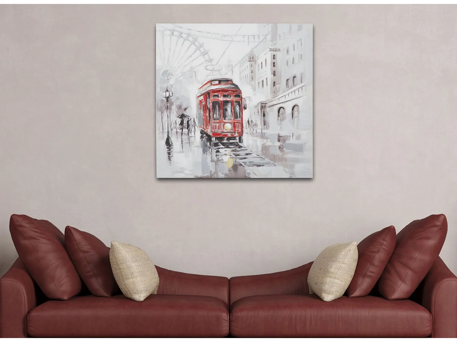 Dipinto su tela multicolore cm 80x3x80