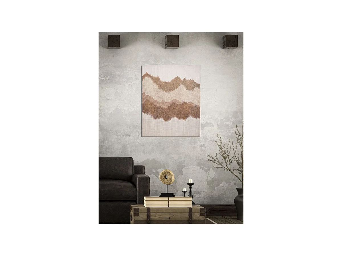 Toile Peinture Déco "Browny" 80x100cm Multicolore
