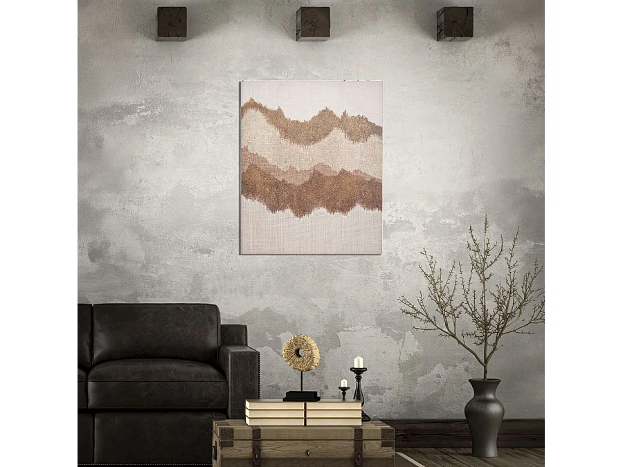 Toile Peinture Déco "Browny" 80x100cm Multicolore