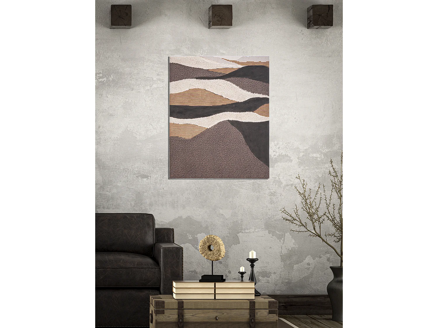 Toile Peinture Déco "Darky" 80x100cm Multicolore