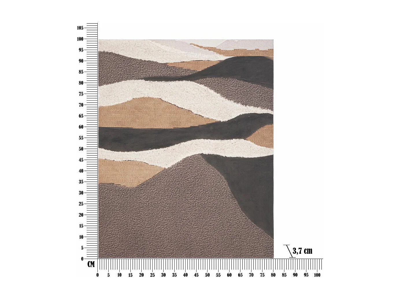 Toile Peinture Déco "Darky" 80x100cm Multicolore