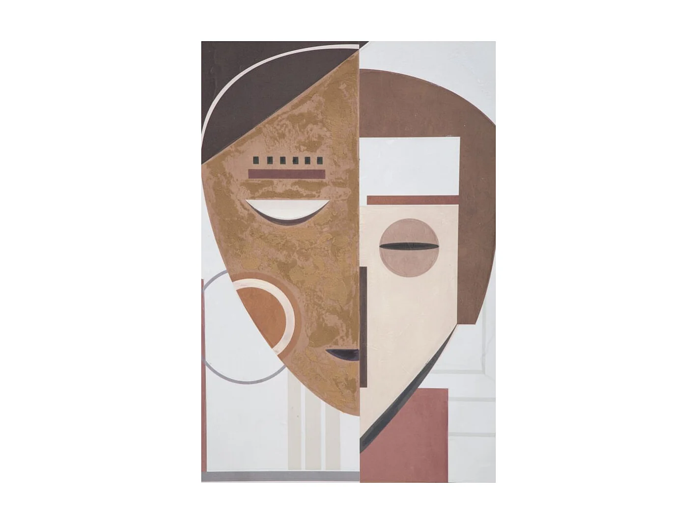 Toile Peinture Déco "Ethnic Face" 60x80cm Multicolore