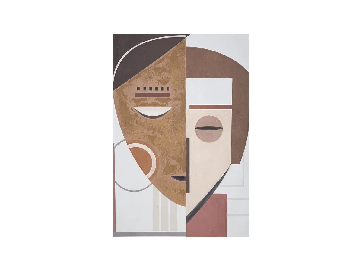 Toile Peinture Déco "Ethnic Face" 60x80cm Multicolore