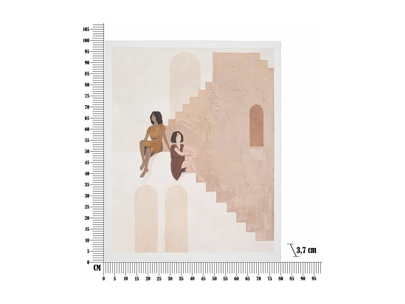 Peinture sur toile femme multicolore 80x3,7x100 cm