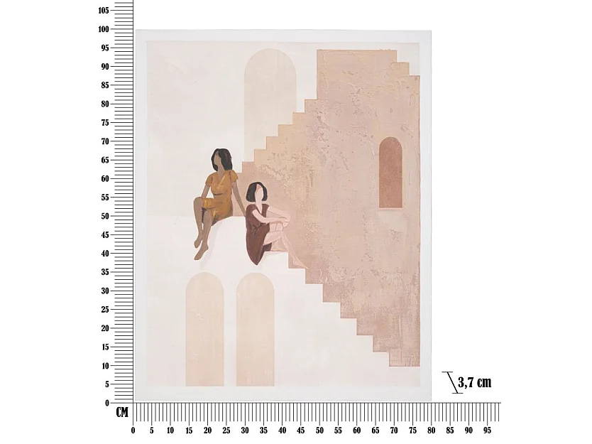 Gemälde auf Leinwand mehrfarbig Frau 80x3,7x100 cm