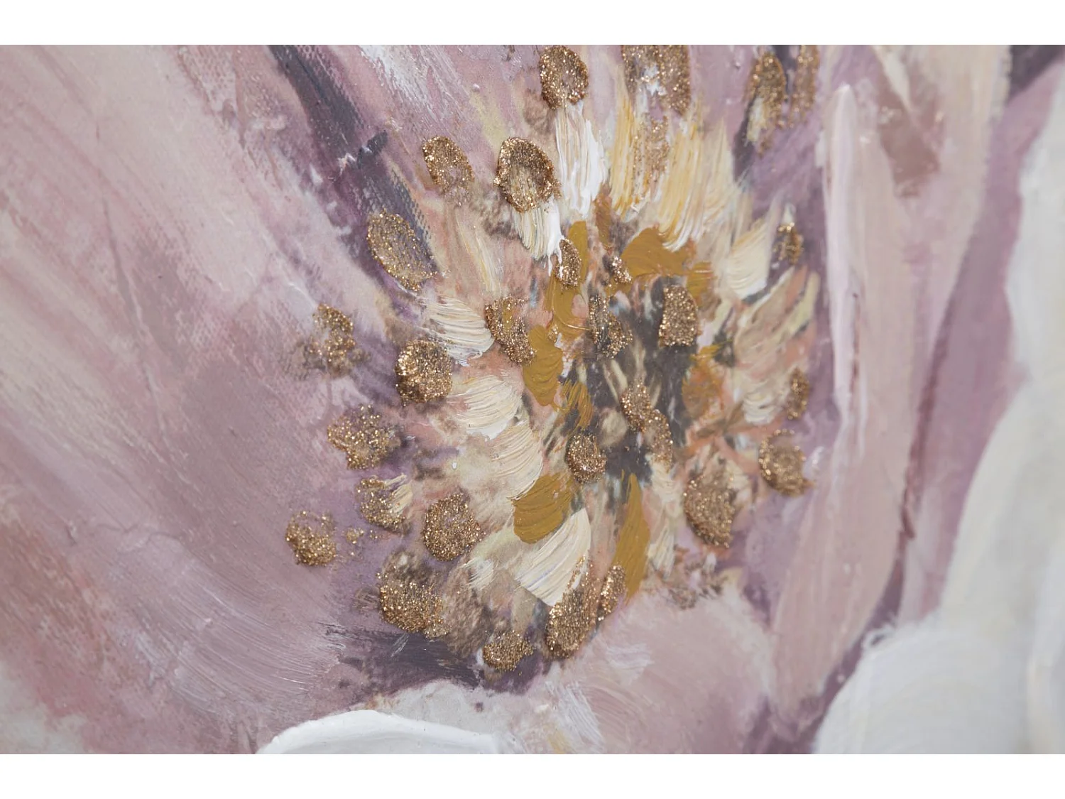 Dipinto su tela multicolore fiori cm 100x3,7x80