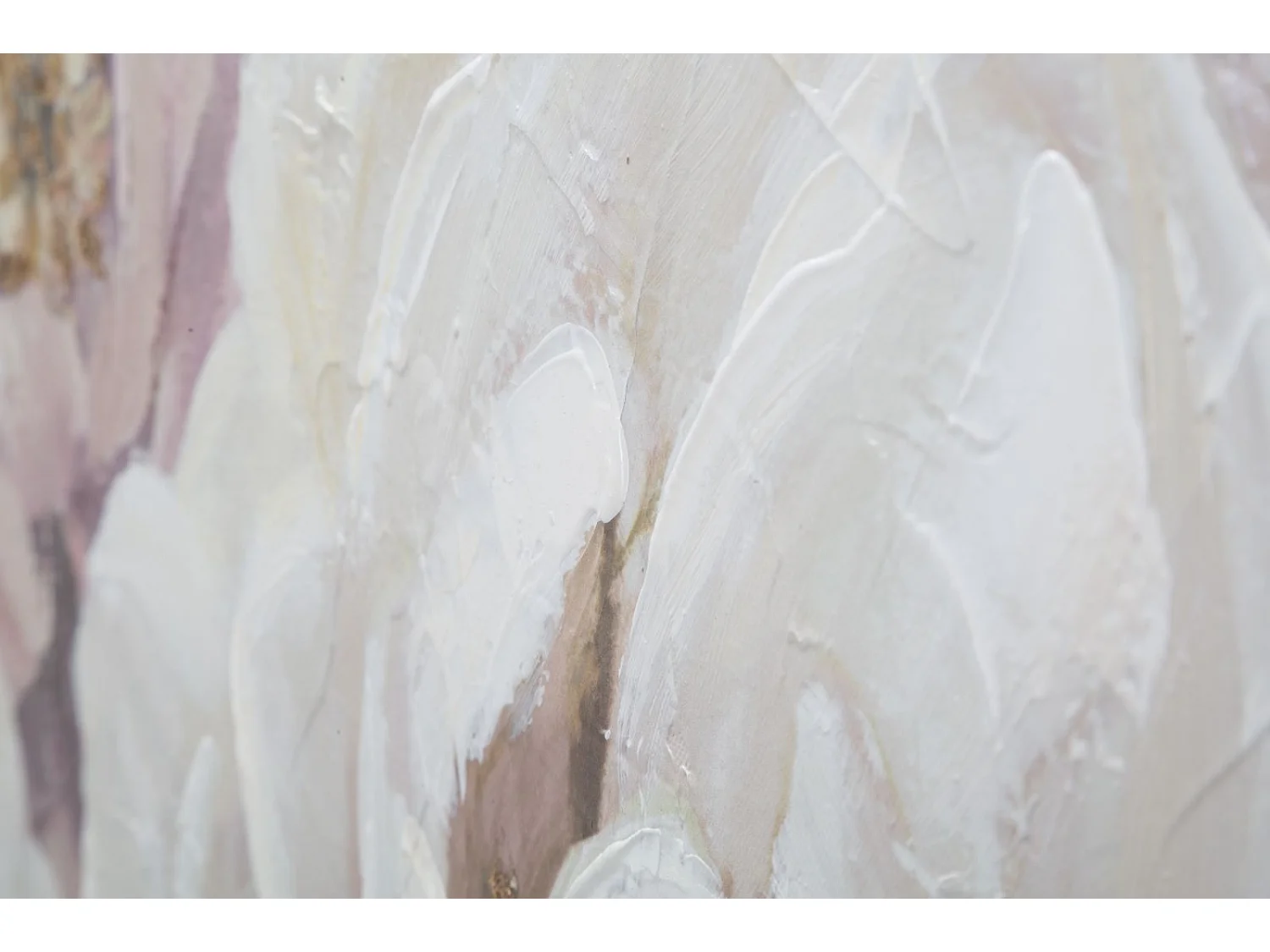 Toile Peinture Déco "Soft Flower" 80x100cm Multicolore