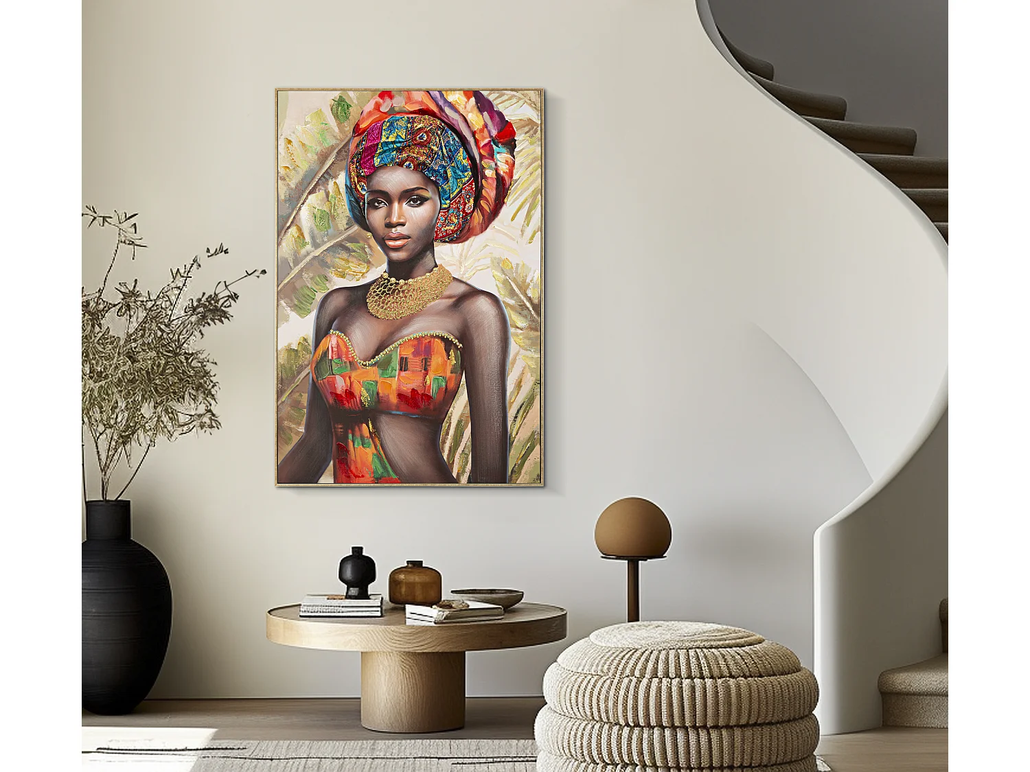 Tableau Déco "Deva" 82x122cm Multicolore