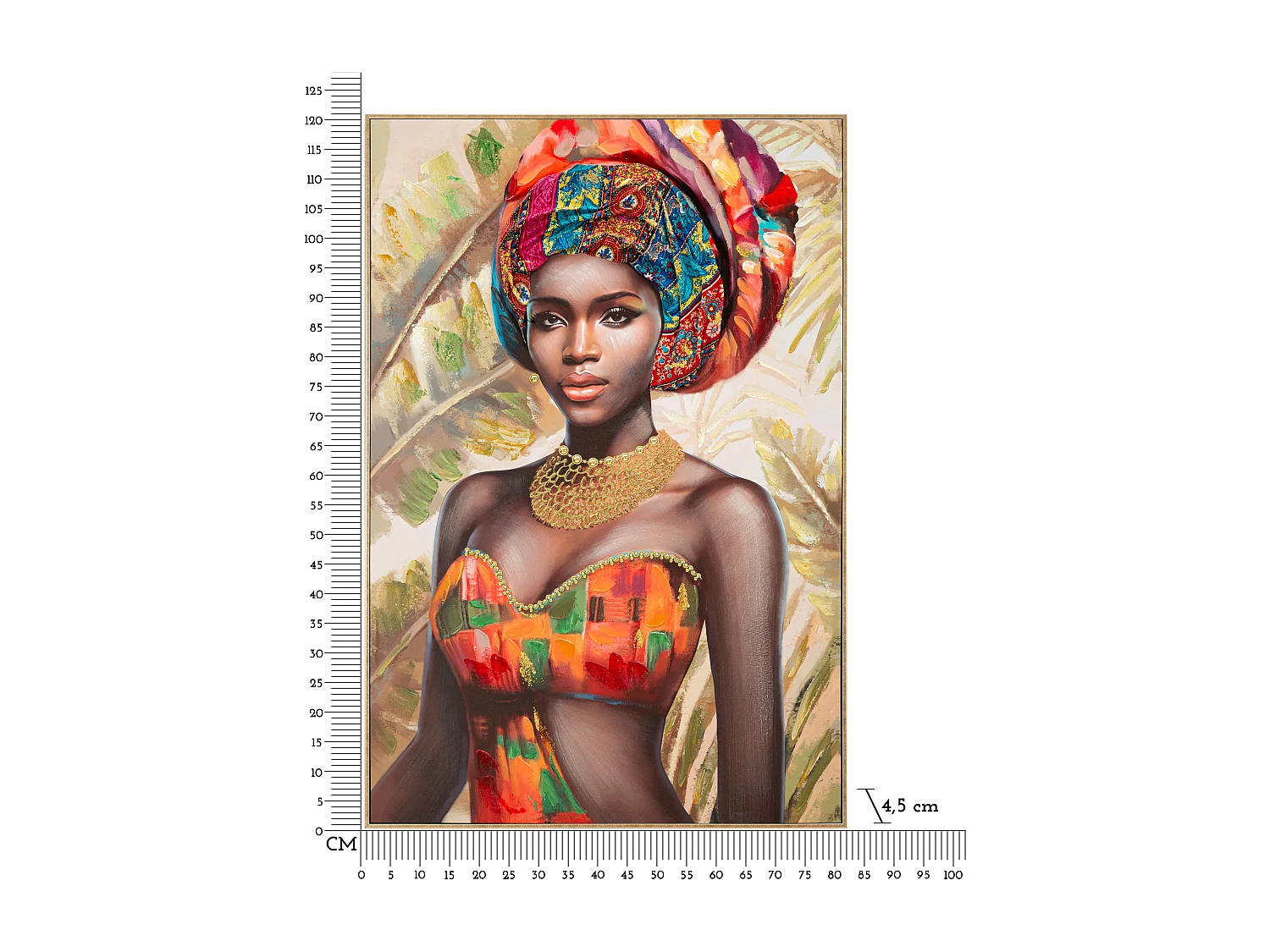 Tableau Déco "Deva" 82x122cm Multicolore