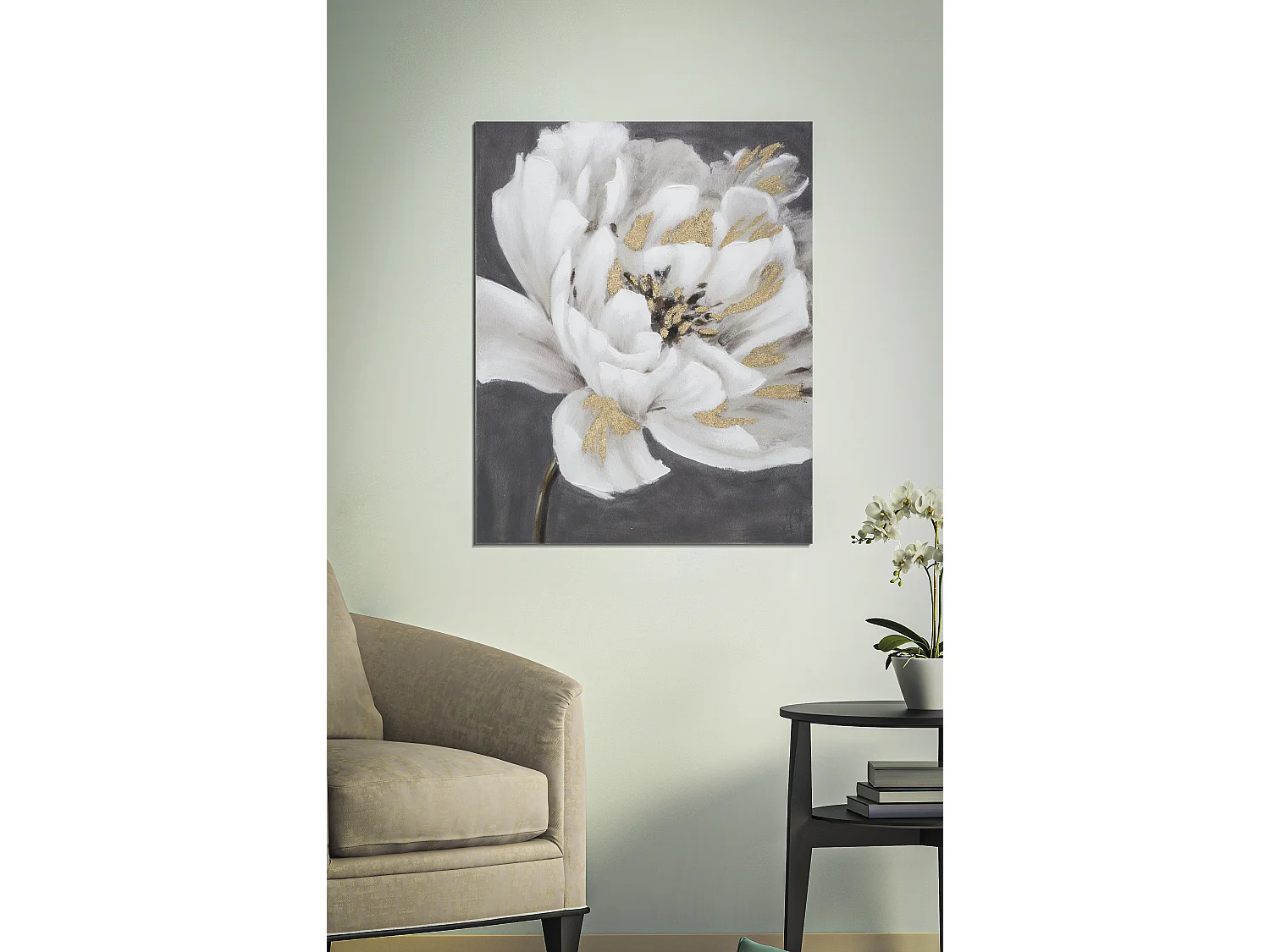 Dipinto su tela multicolore fiori cm 80x3,7x100