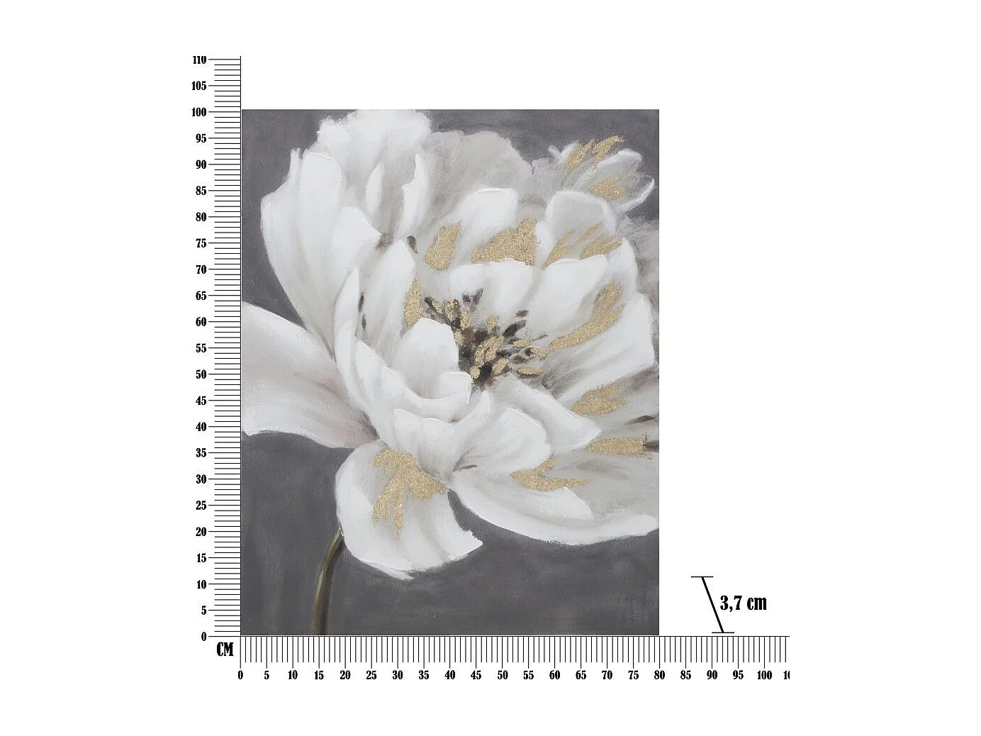 Dipinto su tela multicolore fiori cm 80x3,7x100