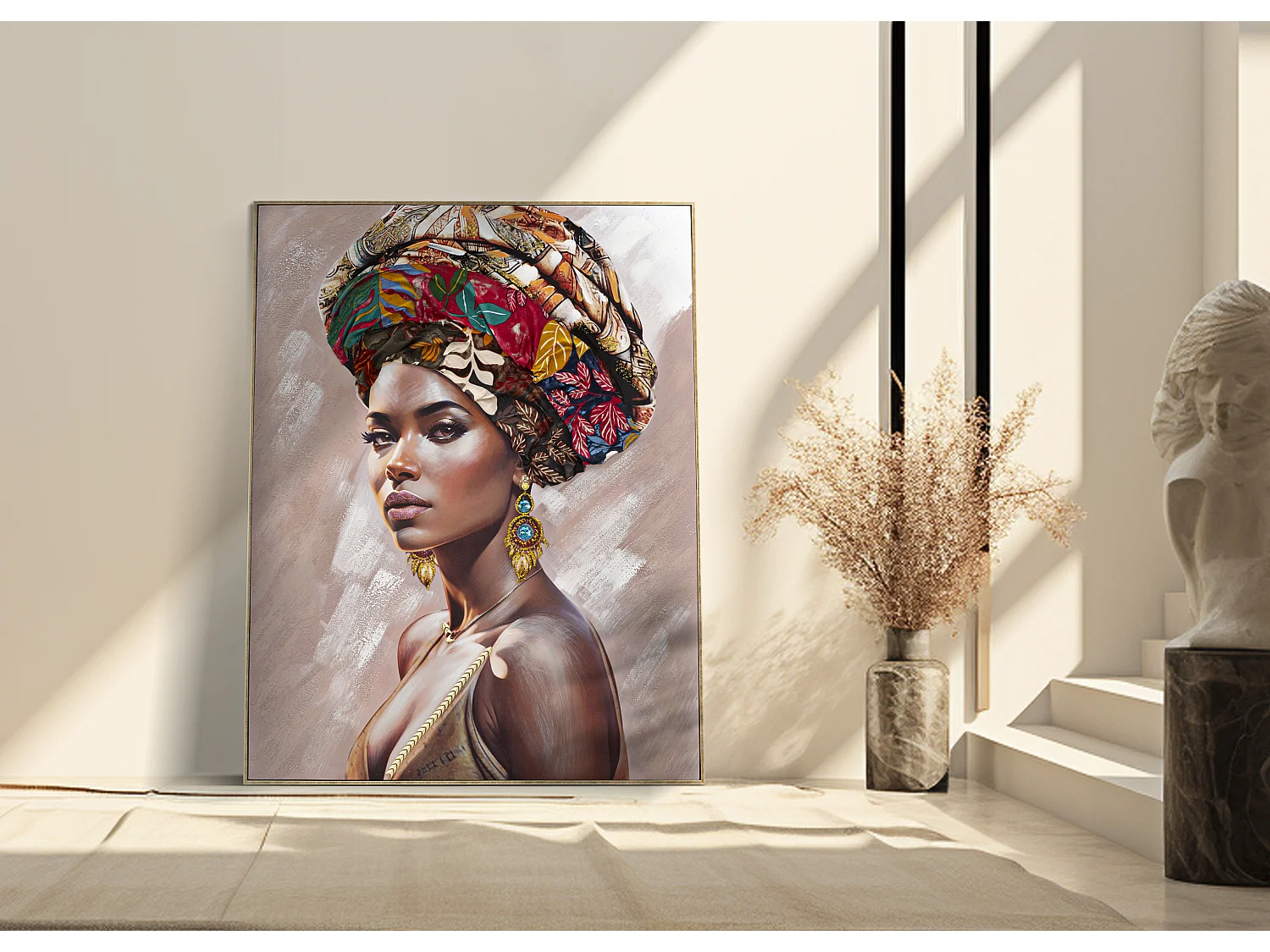 Tableau Déco "Alexandra" 92x122cm Multicolore