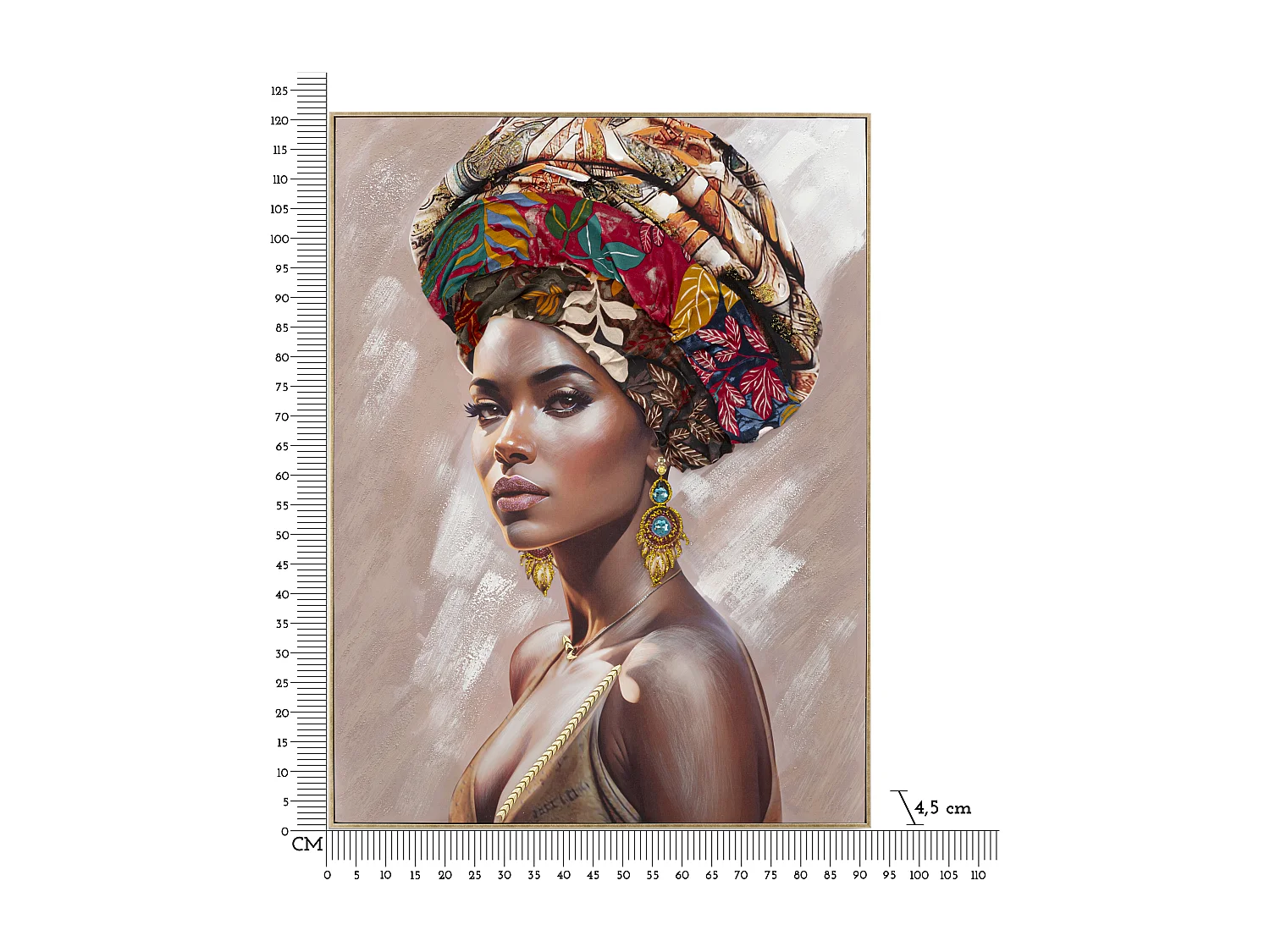 Tableau Déco "Alexandra" 92x122cm Multicolore