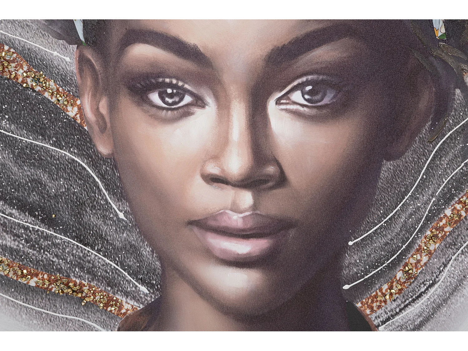 Toile Imprimée Déco "Naomie" 100x100cm Multicolore